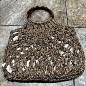 Brown Crochet Women Bag